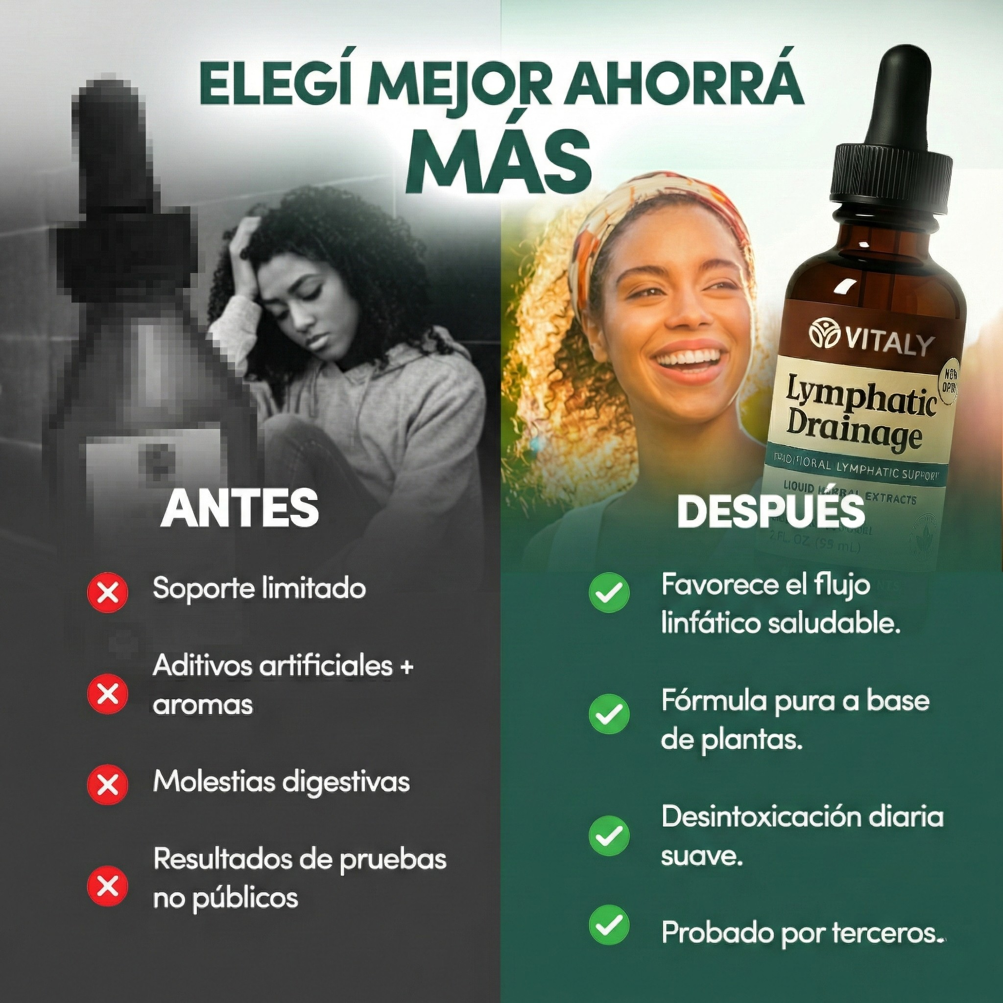 VITALY® Gotas de Drenaje Linfático Natural